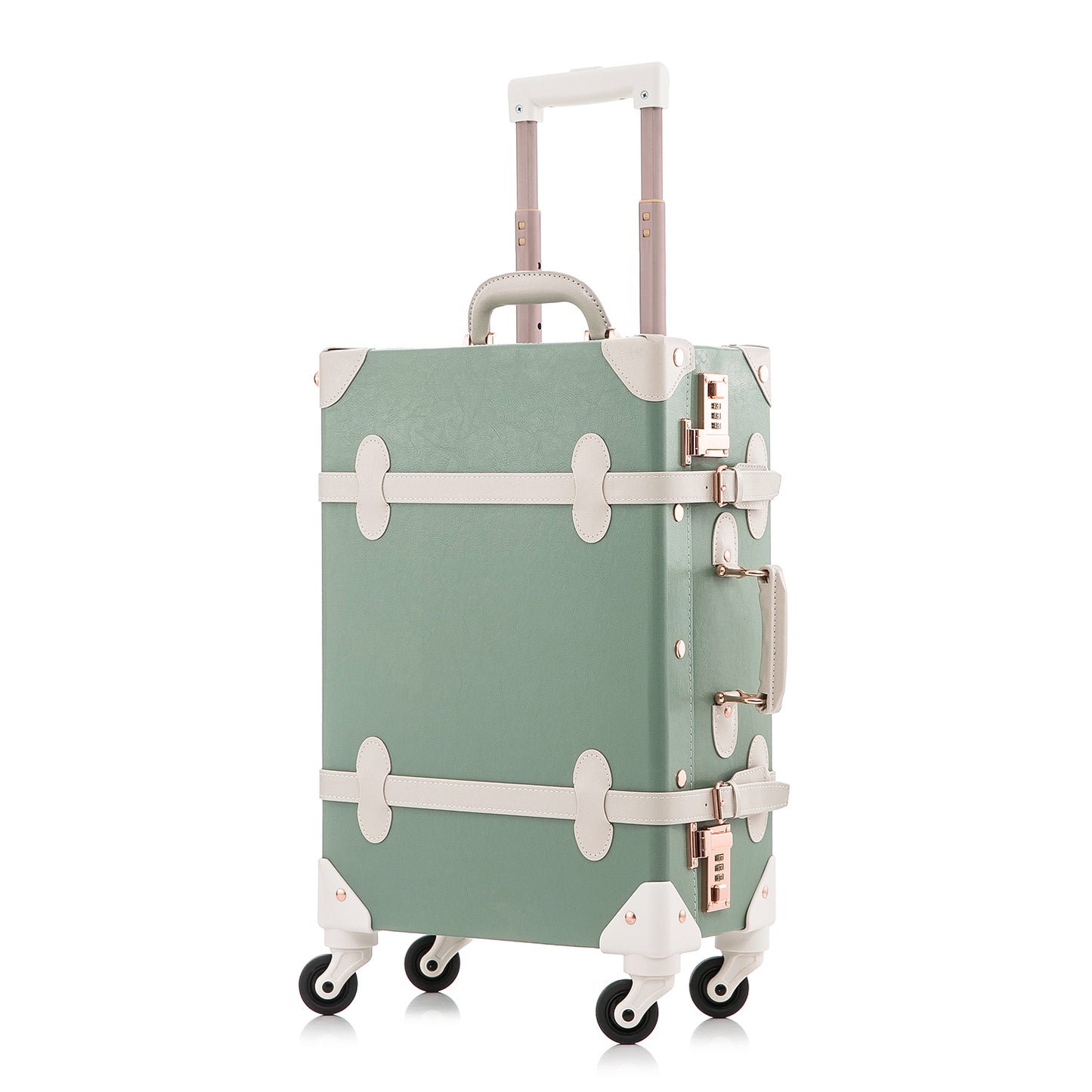 UNIWALKER Vintage Luggage Set, Combination Lock, Mint
