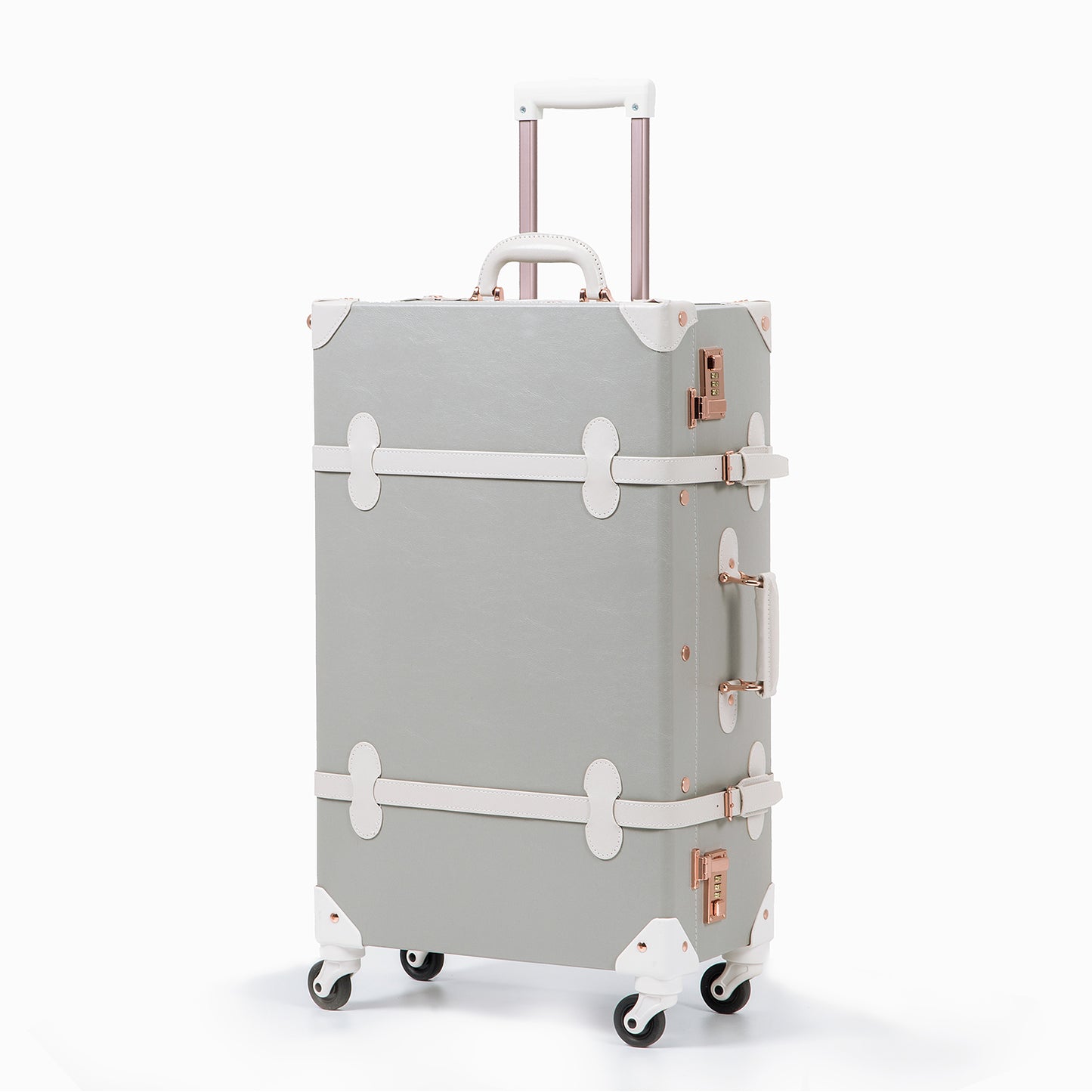 UNIWALKER Vintage Luggage Set, Combination Lock, Grey