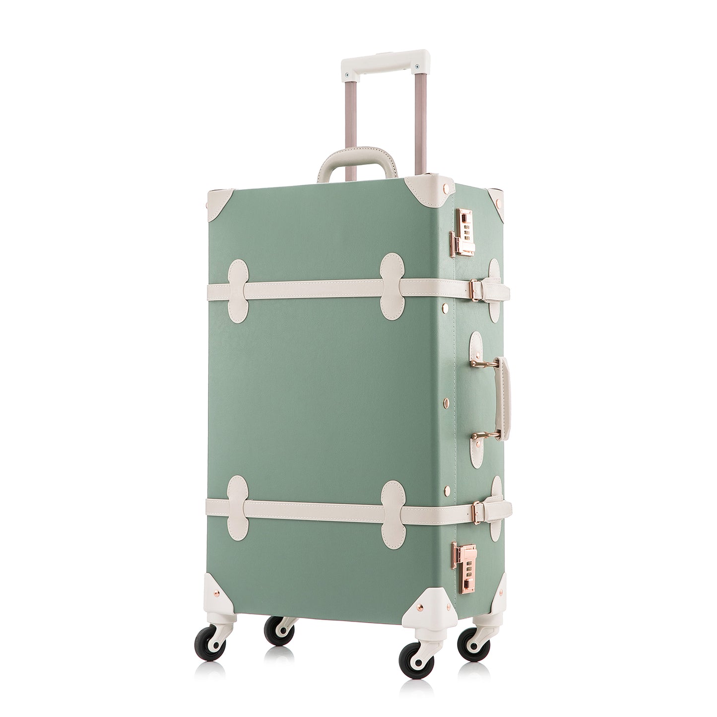 UNIWALKER Vintage Luggage Set, Combination Lock, Mint