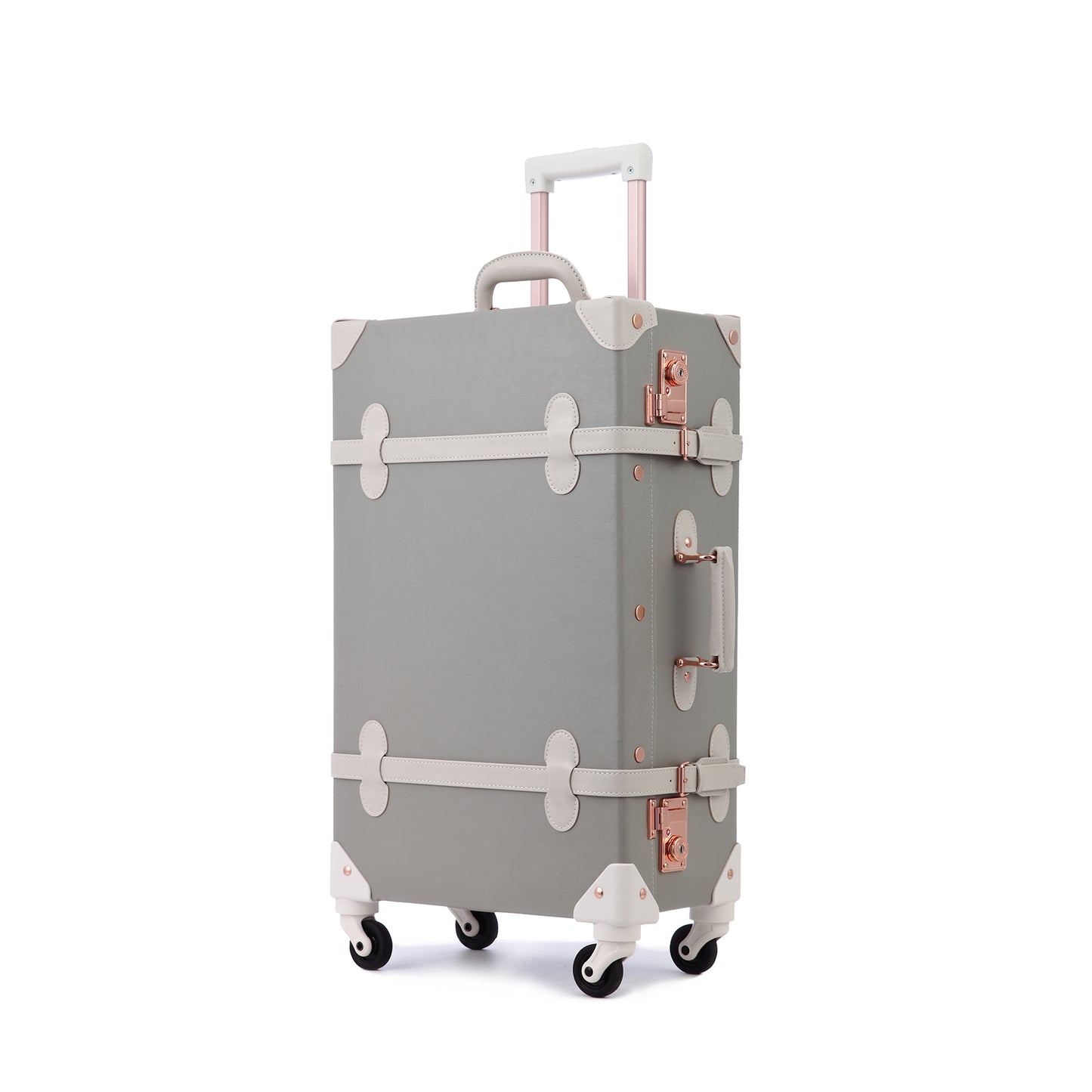UNIWALKER Vintage Luggage Set, TSA Key Lock, Grey