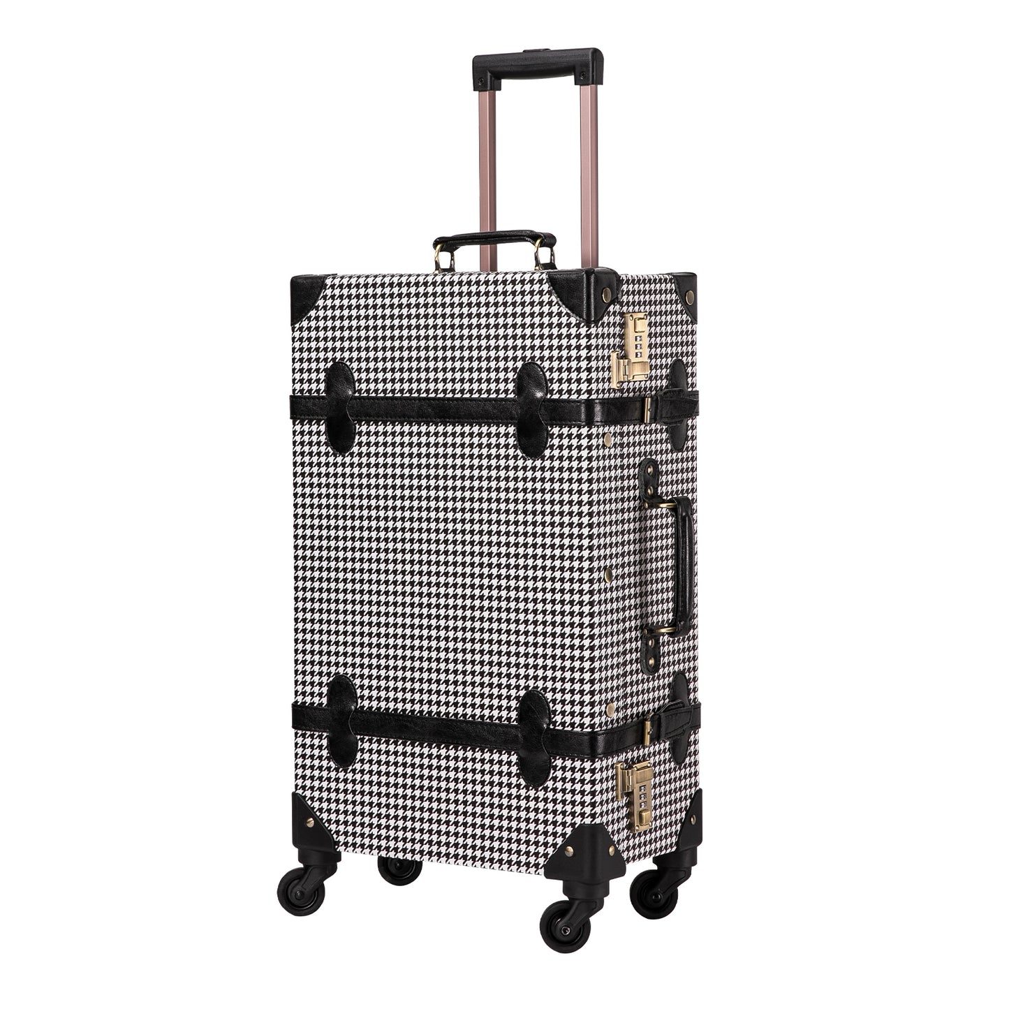 UNIWALKER 1PCS Vintage Suitcase for Women, Grid