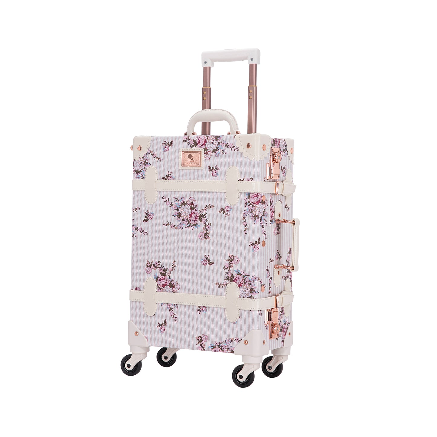 UNIWALKER Vintage Luggage Set, Beige Floral