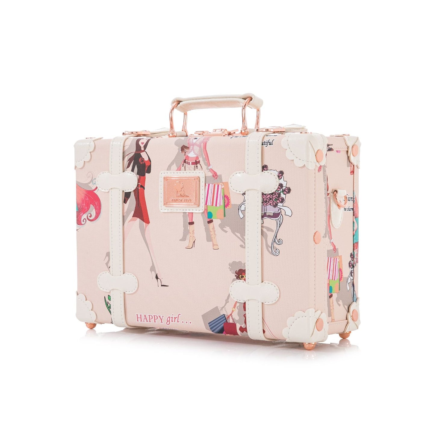 Uniwalker 12" Vintage Luggage - Girl Pattern