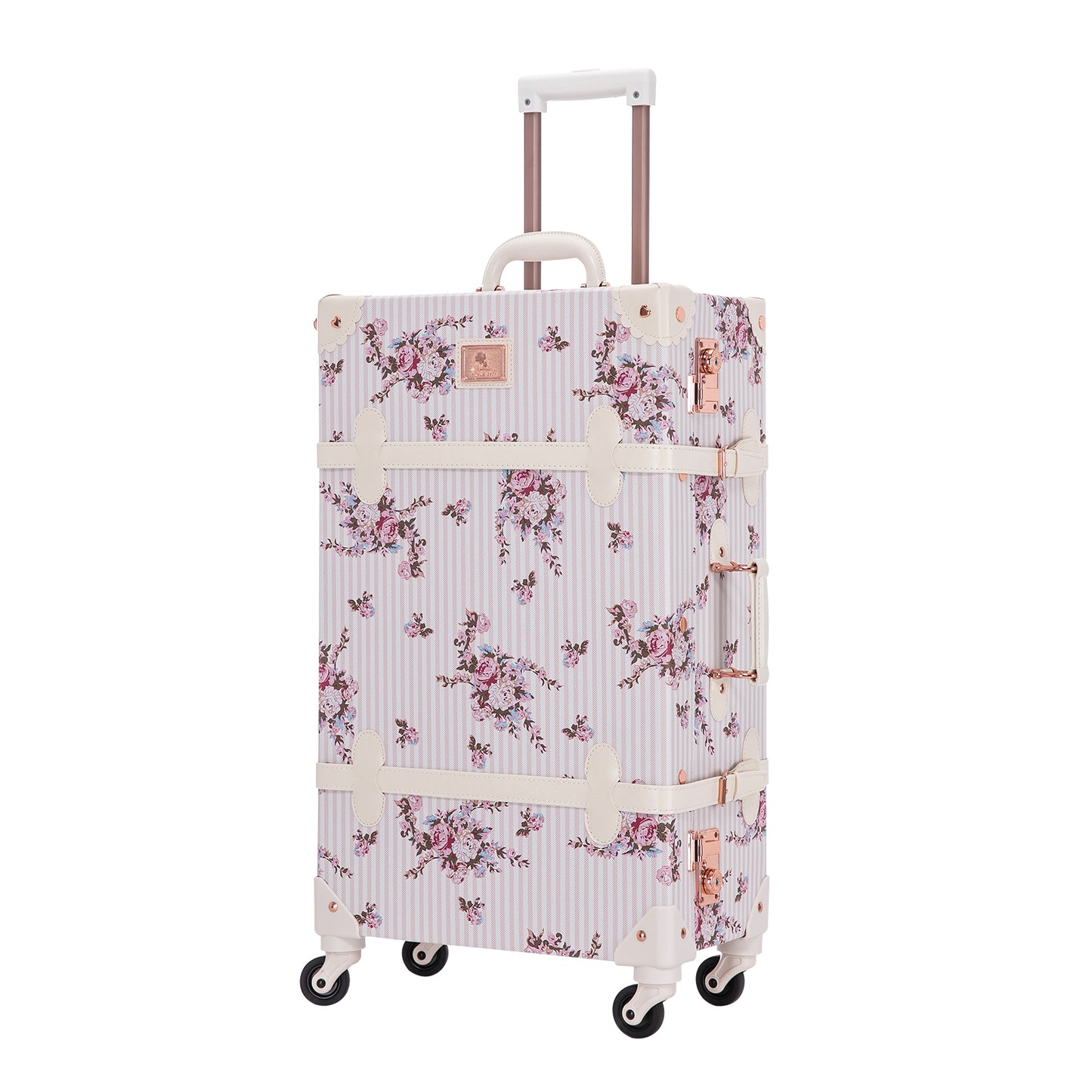 UNIWALKER Vintage Luggage Set, Beige Floral