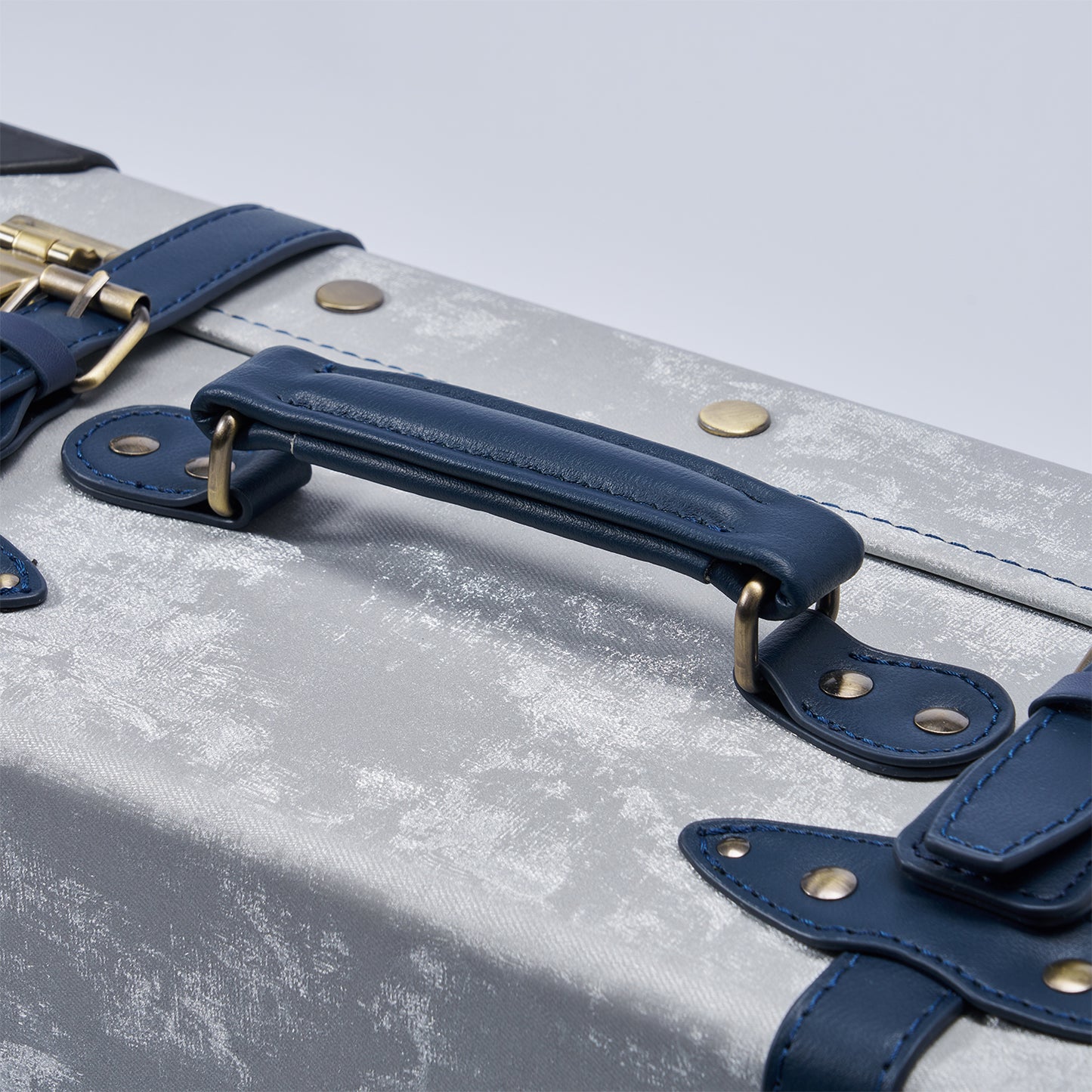 UNIWALKER Vintage Suitcase Set, Silver Grey