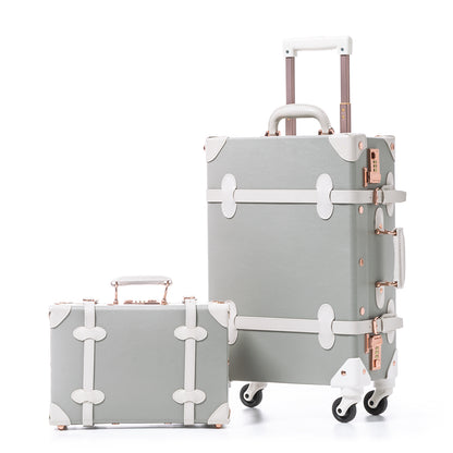 UNIWALKER Vintage Luggage Set, Combination Lock, Grey