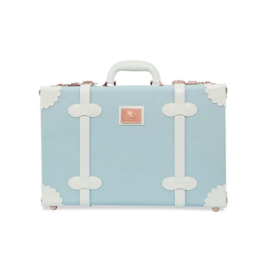 Baby Keepsake Case Handmade Memory Storage Box, Embossed Blue, 18''