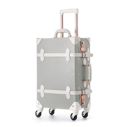 UNIWALKER Vintage Luggage Set, Combination Lock, Grey