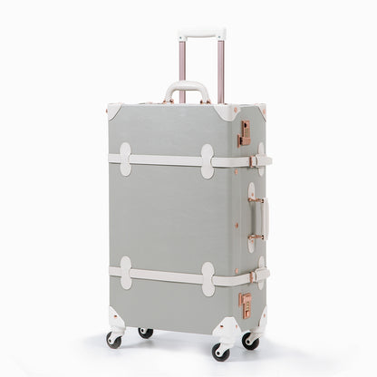 UNIWALKER Vintage Luggage Set, Combination Lock, Grey