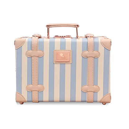 Baby Keepsake Case Handmade Memory Storage Box, Blue Strip, 13''