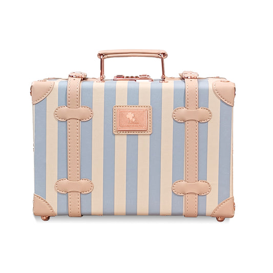 Baby Keepsake Case Handmade Memory Storage Box, Blue Strip, 13''