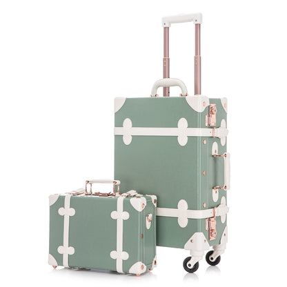 UNIWALKER Vintage Luggage Set, TSA Key Lock, Mint
