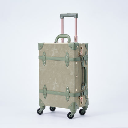 UNIWALKER Vintage Luggage Set, Emerald Green