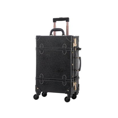 UNIWALKER Vintage Luggage Set, Combination Lock, Black