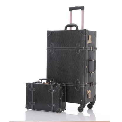 UNIWALKER Vintage Luggage Set, Combination Lock, Black