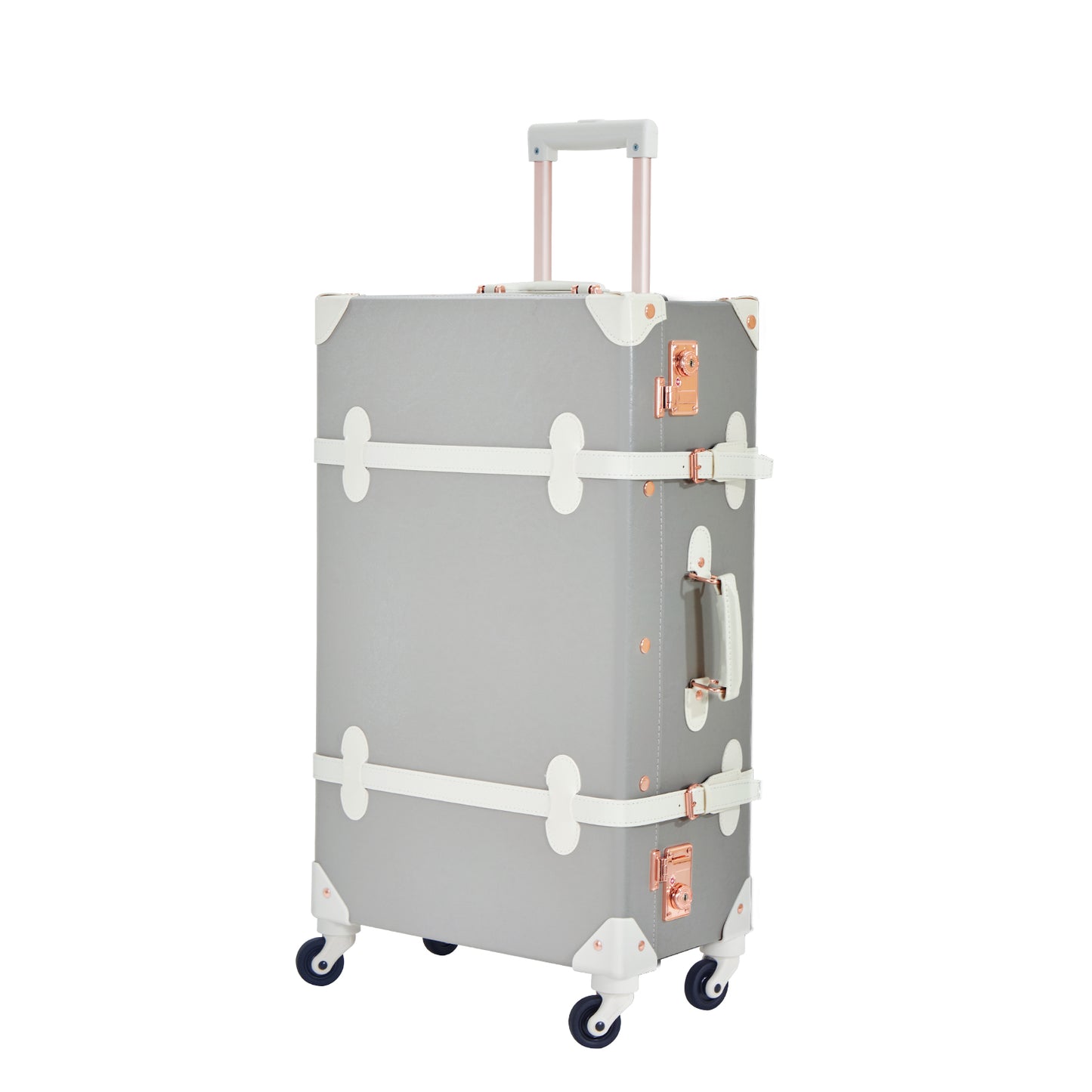 UNIWALKER Vintage Luggage Set, TSA Key Lock, Grey
