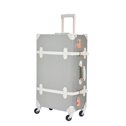UNIWALKER Vintage Luggage Set, TSA Key Lock, Grey