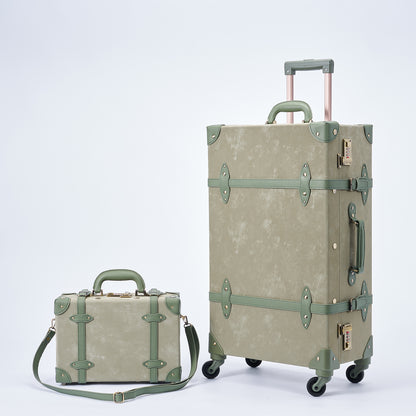 UNIWALKER Vintage Luggage Set, Emerald Green