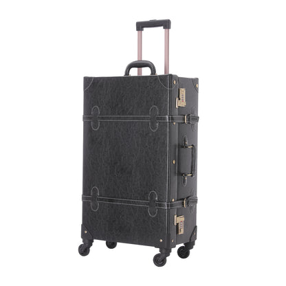 UNIWALKER Vintage Luggage Set, Combination Lock, Black