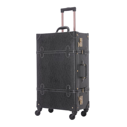 UNIWALKER Vintage Luggage Set, TSA Key Lock, Black