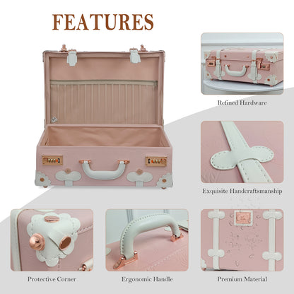 Baby Keepsake Case Handmade Memory Storage Box, Embossed Pink, 18''