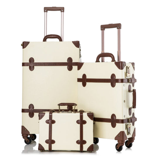 Uniwalker 12"+20"+26" Vintage Luggage - Beige