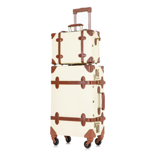 Uniwalker 12"+20" Vintage Luggage - Beige