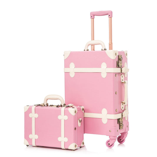 Uniwalker 12"+20" Vintage Luggage - Pink