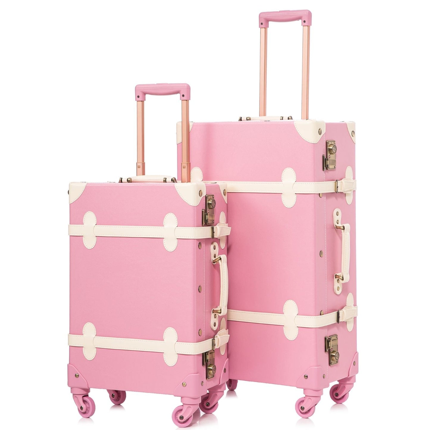 Uniwalker 20"+26" Vintage Luggage - Pink