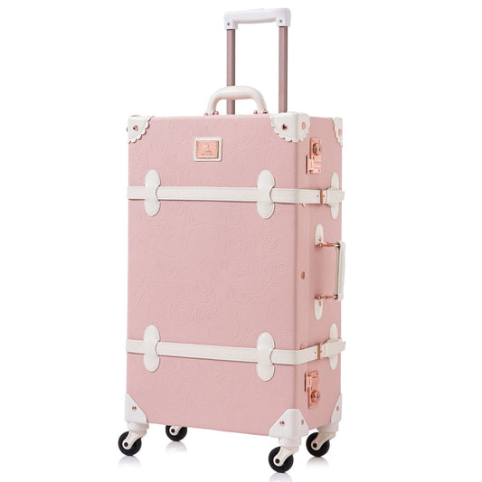 Uniwalker 26"  Vintage Luggage - Embossed Pink