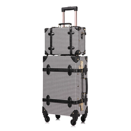 Uniwalker 12"+20" Vintage Luggage - Houndstooth