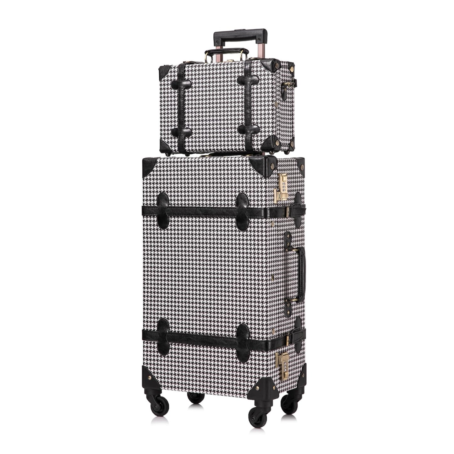 Uniwalker 12"+26" Vintage Luggage - Houndstooth