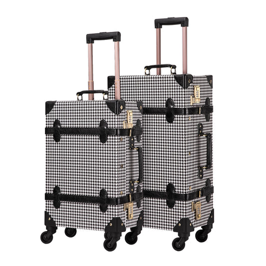 Uniwalker 20"+26" Vintage Luggage - Houndstooth