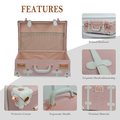 Baby Keepsake Case Handmade Memory Storage Box, Embossed Pink, 18''