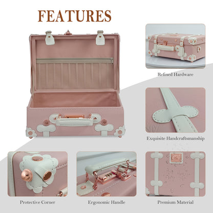 Baby Keepsake Case Handmade Memory Storage Box, Embossed Pink, 13''