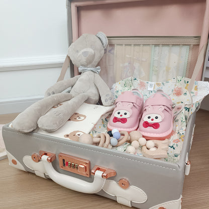 Baby Keepsake Case Handmade Memory Storage Box, Grey, 16''