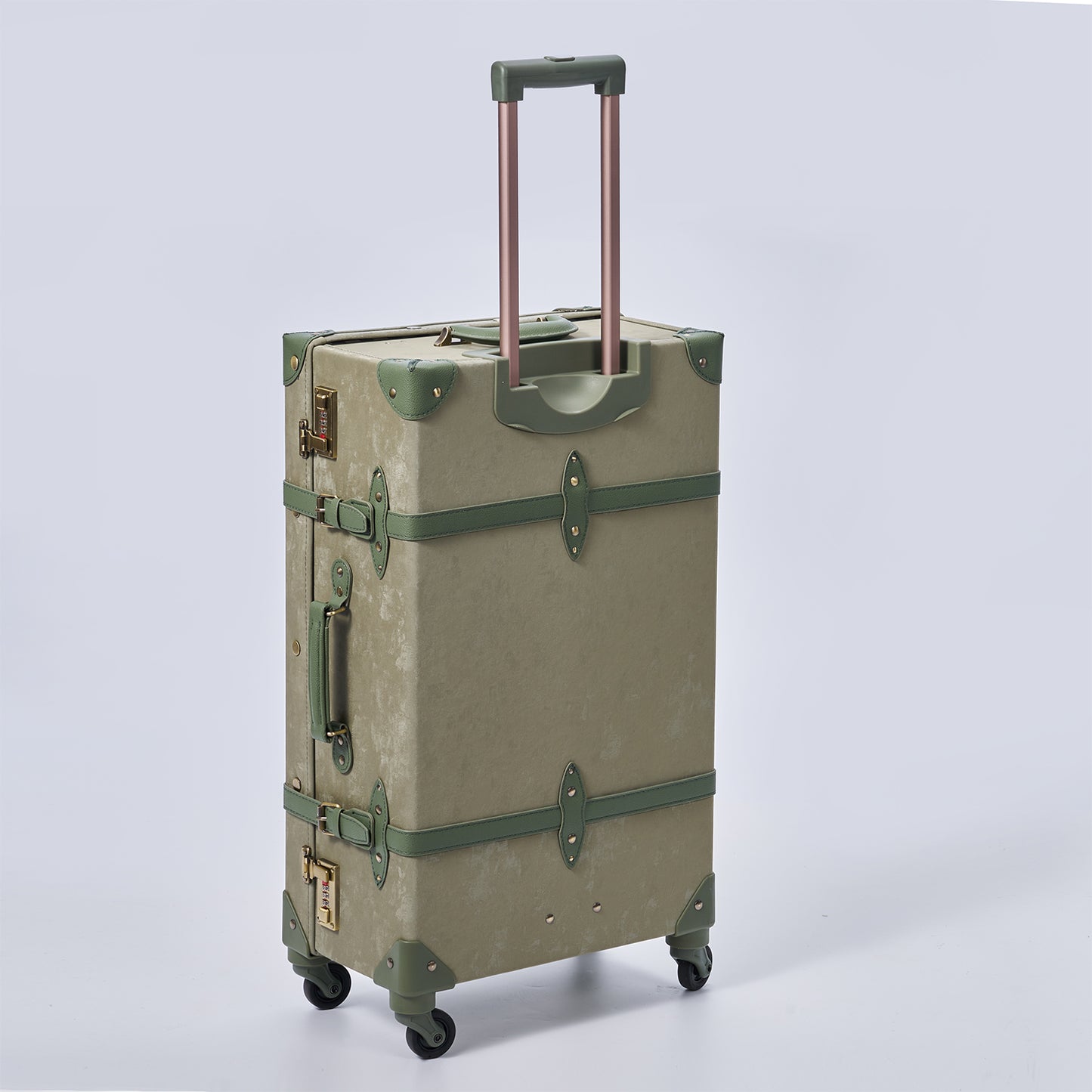 UNIWALKER Vintage Luggage Set, Moss Green