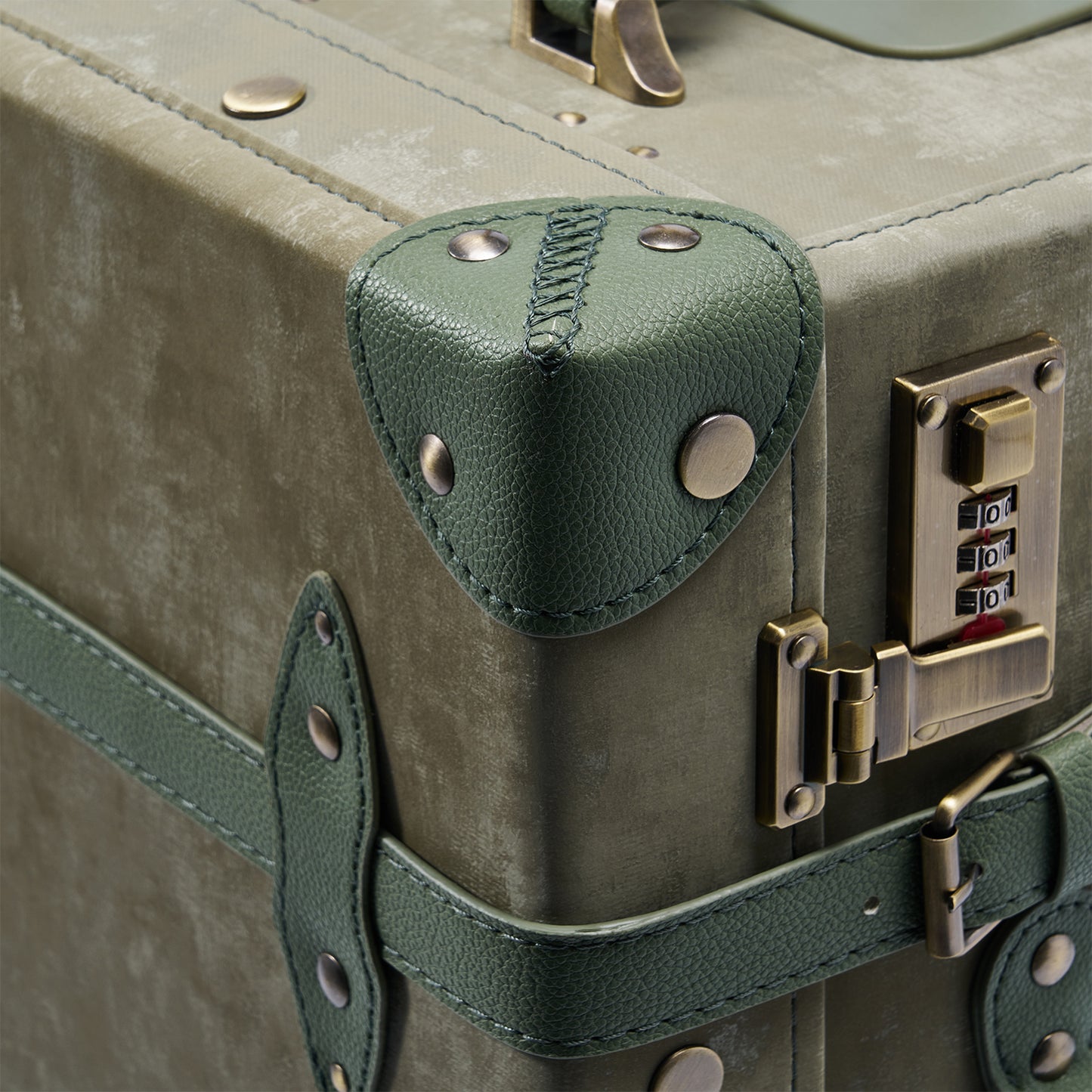 UNIWALKER Vintage Luggage Set, Emerald Green