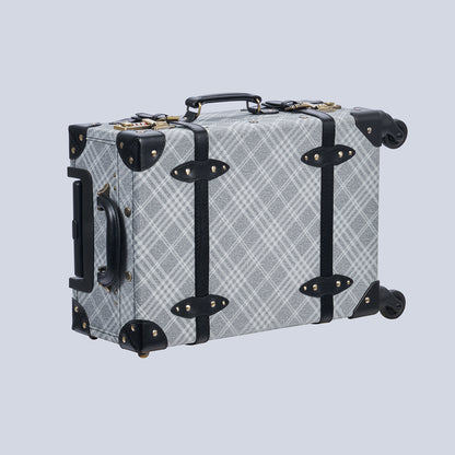 UNIWALKER Vintage Suitcase Set, Grey Plaid