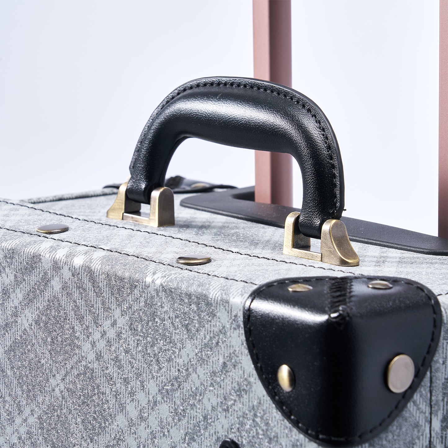 UNIWALKER Vintage Suitcase Set, Grey Plaid