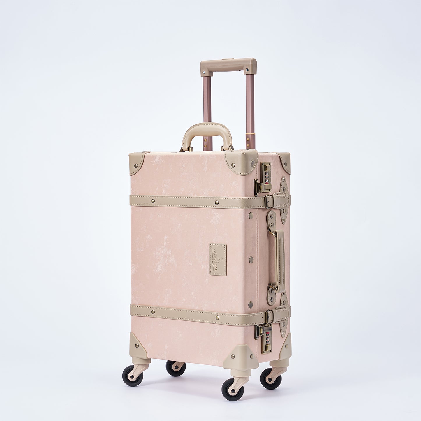 UNIWALKER Vintage Luggage Set, Velvet Pink