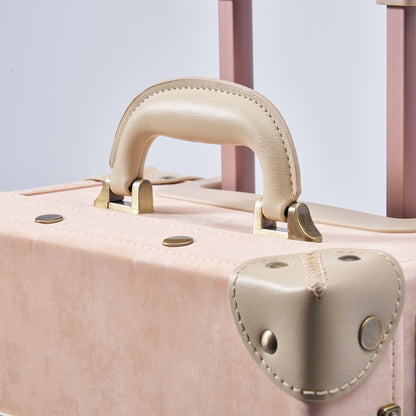 UNIWALKER Vintage Luggage Set, Velvet Pink
