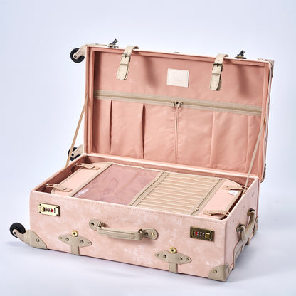 UNIWALKER Vintage Luggage Set, Velvet Pink
