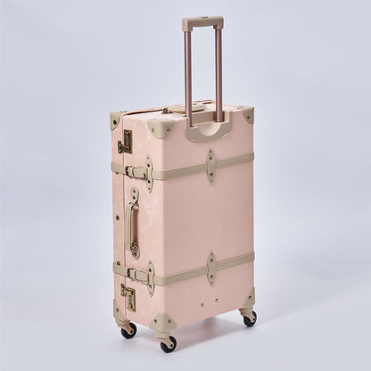 UNIWALKER Vintage Luggage Set, Velvet Pink