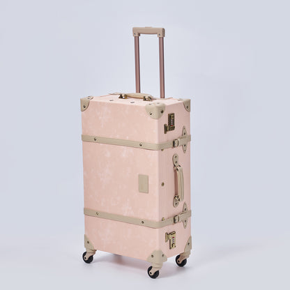 UNIWALKER Vintage Luggage Set, Velvet Pink