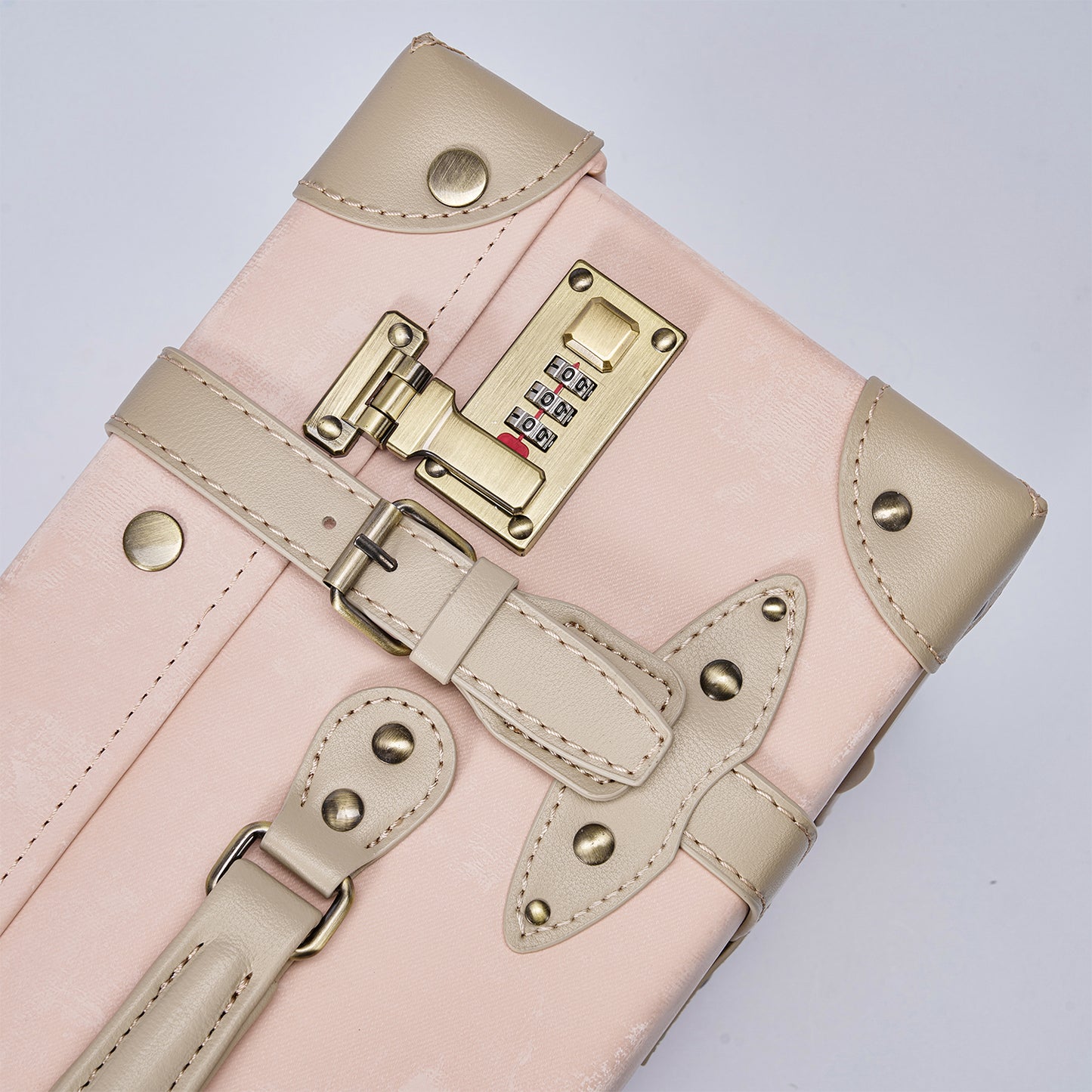 UNIWALKER Vintage Luggage Set, Velvet Pink