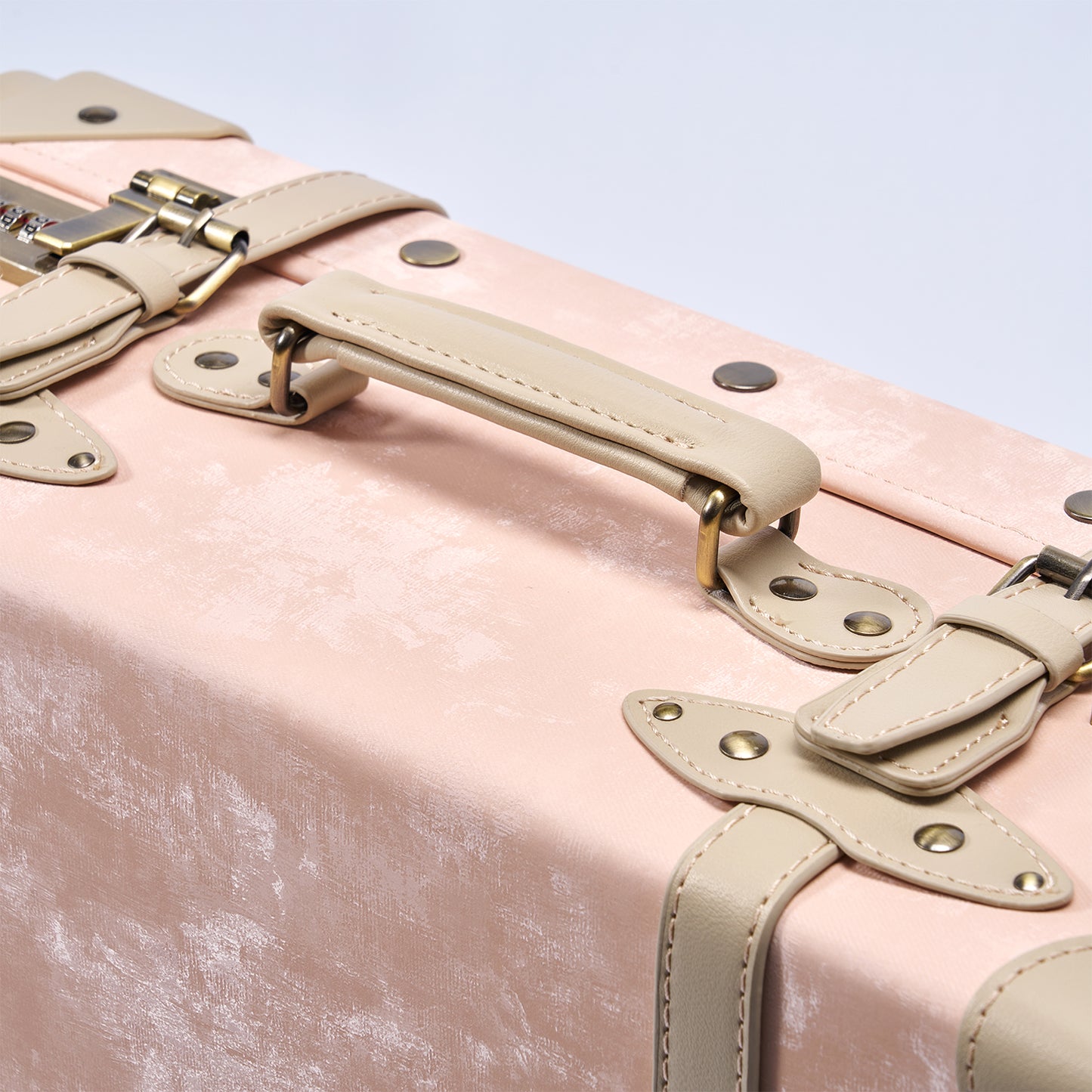 UNIWALKER Vintage Luggage Set, Velvet Pink
