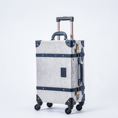 UNIWALKER Vintage Suitcase Set, Silver Grey