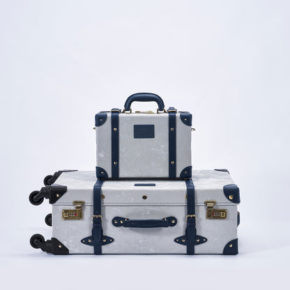 UNIWALKER Vintage Suitcase Set, Silver Grey