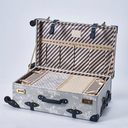 UNIWALKER Vintage Suitcase Set, Silver Grey